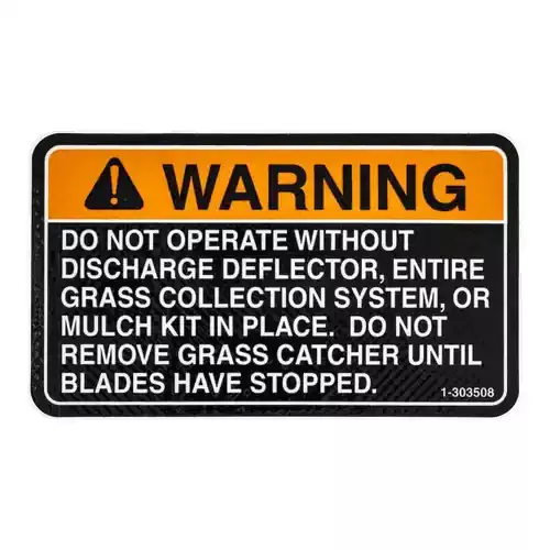 1-303508 – DECAL-WARNING DISCHARGE – (TORO ORIGINAL OEM)