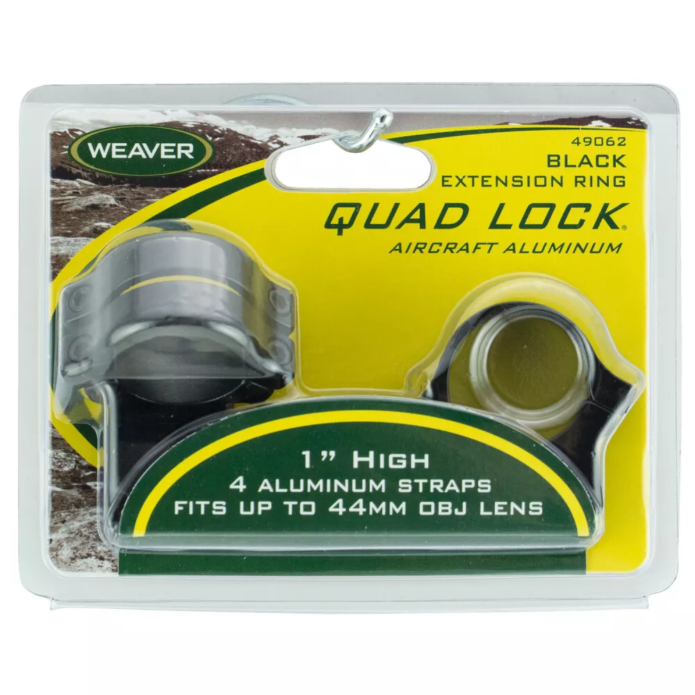 1″ Quad-Lock Extension Rings High Black
