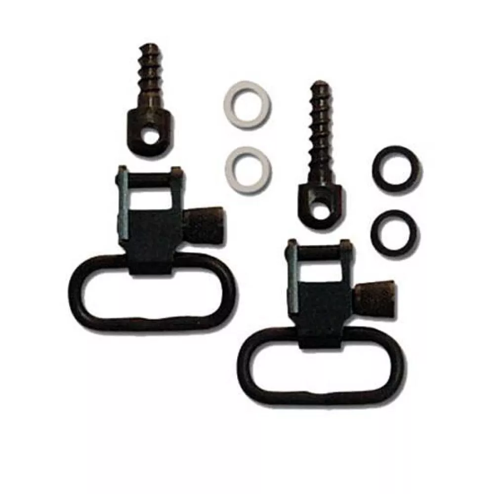 1″ Wood Screw Forend GrovTec Swivel Set for Bolt Action Rifles Black Oxide Finish