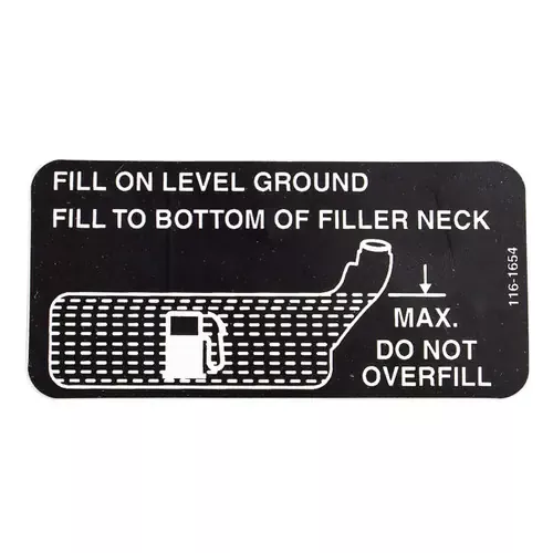 116-1654 – DECAL-FUEL FILL – (TORO ORIGINAL OEM)