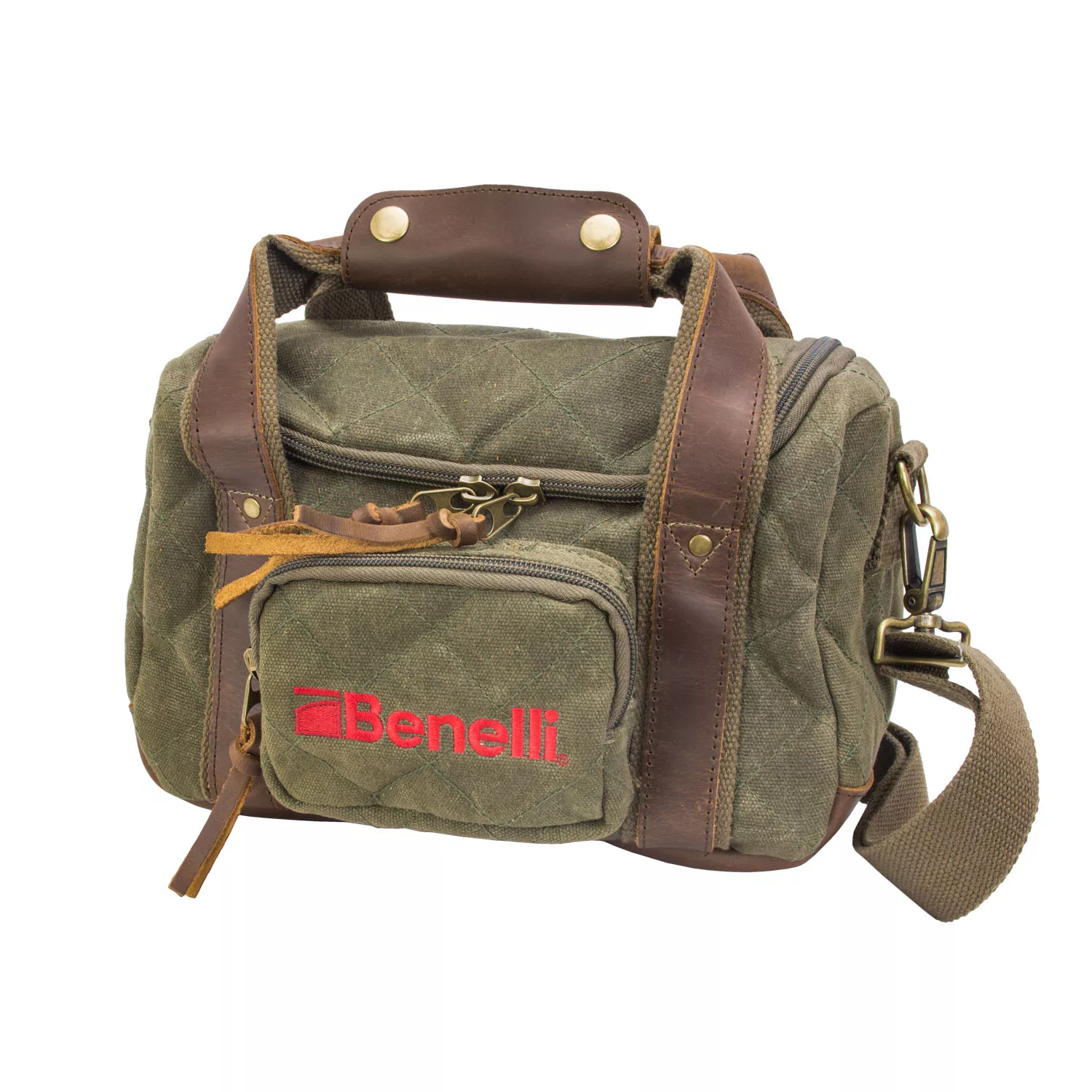 Benelli Lodge Range Bag, Olive Waxed Cotton