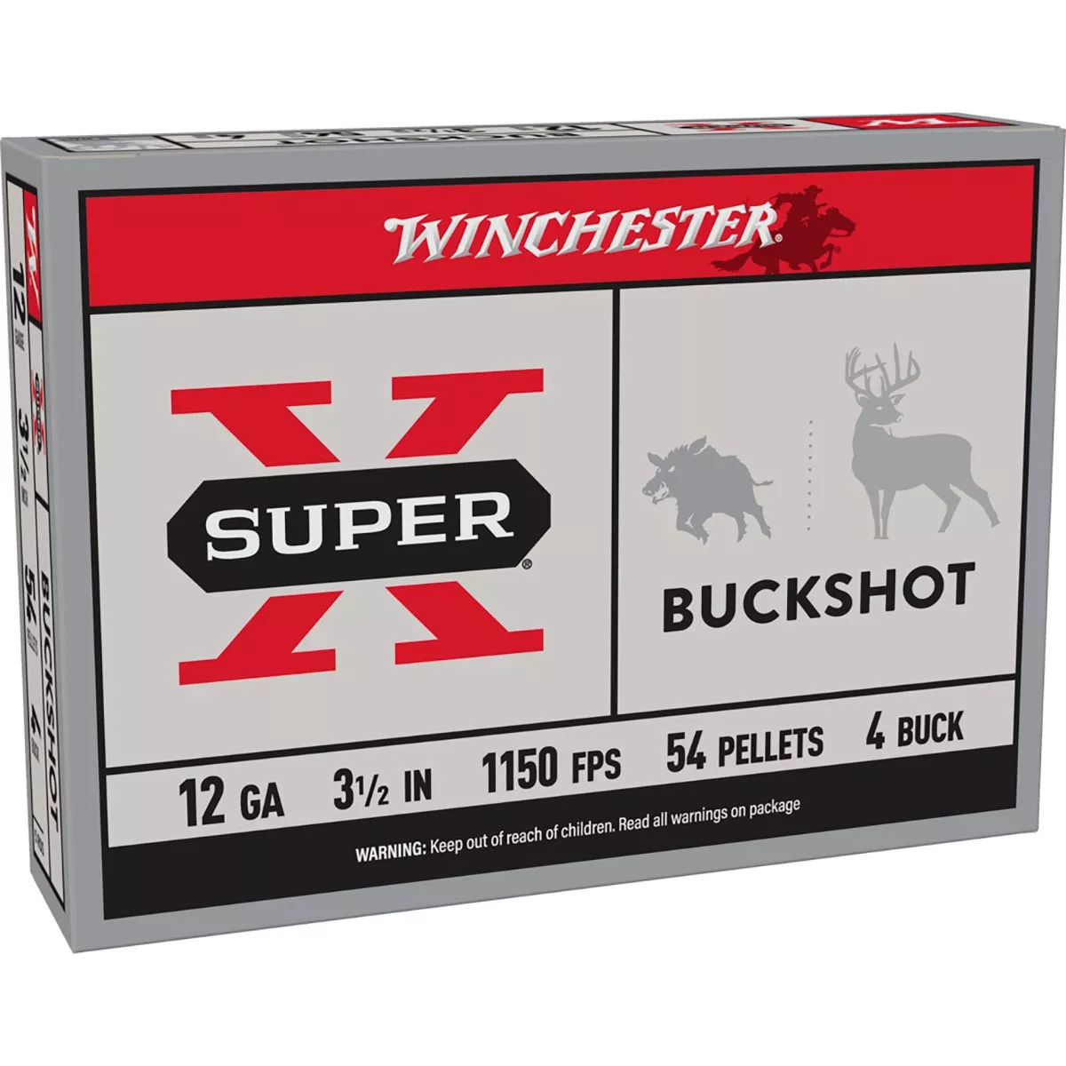 WINCHESTER SUPER-X 12 GAUGE 3-1/2″ #4 SHOT SHOTGUN AMMO