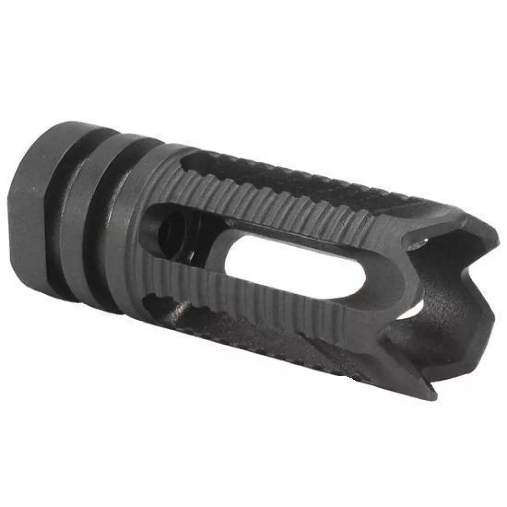 Yankee Hill Phantom Flash Hider AR-15 6.8/7.62/9mm 1/2″x36 Threaded 5 Port Steel Toothed Black YHM-80-5C2