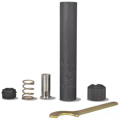 YHM 9mm Sidewinder M2 Direct Thread Suppressor 9mm Luger Aluminum/Steel Black 1/2?-28 YHM-2065-28 206528