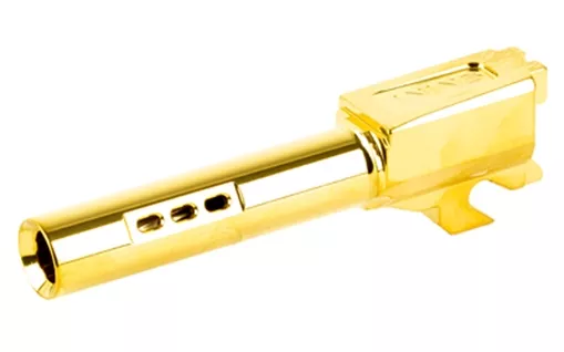 Zaffiri Precision Ported Pistol Barrel, 9MM, 3.8", Titanium Nitride Finish, Gold, Fits Sig P320 Compact ZP.320BPG