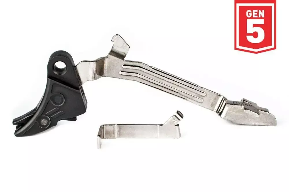 ZEV CFTPROBAR5GBB Pro Trigger BAR Kit with Black Safety Compatible with Glock 17, 19, 19x, 26, 34 Gen 5 Curved