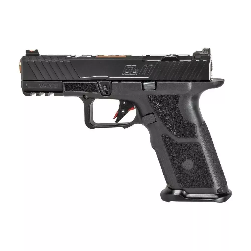 ZEV OZ9CXCPTBBRZ OZ9 Compact 9mm Luger 17+1 Black Black X Polymer Grip Bronze Barrel